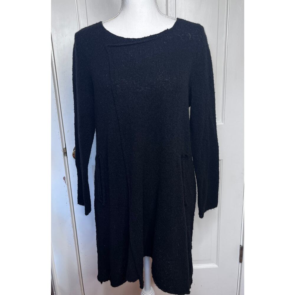 NWT Grizas Handknit Black Wool-blend Tunic, Size M
